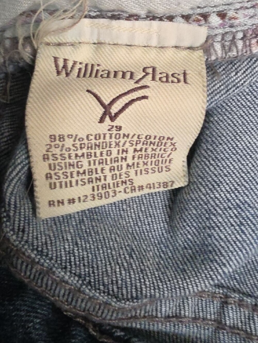William Rast Dark Blue Bootcut Low Rise Jeans with Faded Distressing Size 29 - Picture 4 of 7